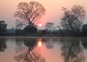 Sonnenaufgang auf dem Rio Claro