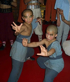Junge Kungfu-Kämpfer