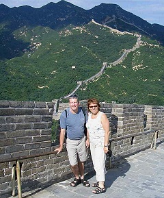 Auf der Mauer, manchmal ganz sch�n steil!