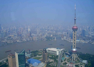 Blick von 430 Meter H�he aus