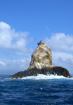 Felsspitze im offenen Ozean