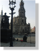 Blick von der Brhlschen Terasse auf die Hofkirche